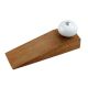 White Turquoise Ceramic Crackle Wwoden Door Stopper